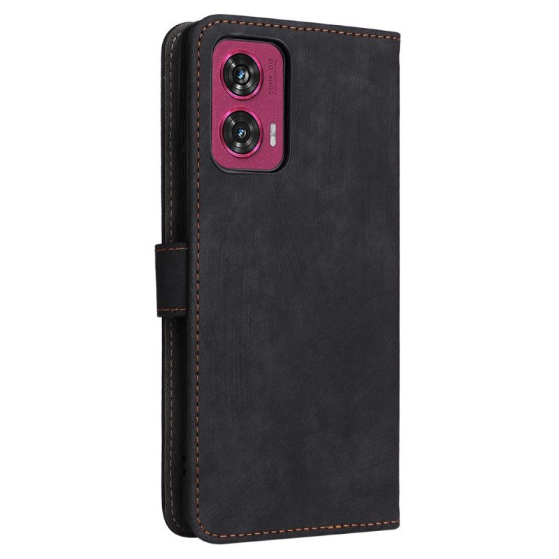 Folio-hoesje Motorola Edge 50 Fusion Rfid-blokkering In Suèdestijl