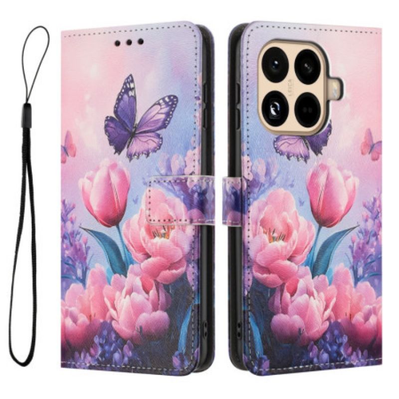 Bescherming Hoesje Xiaomi 15t Pro Tulpen En Vlinders