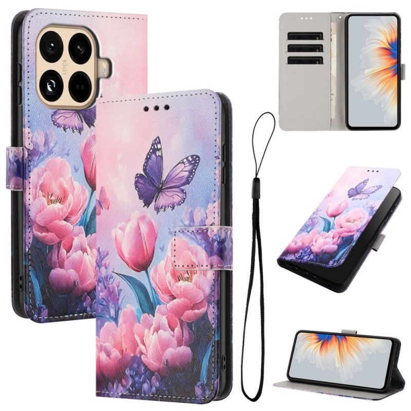 Bescherming Hoesje Xiaomi 15t Pro Tulpen En Vlinders