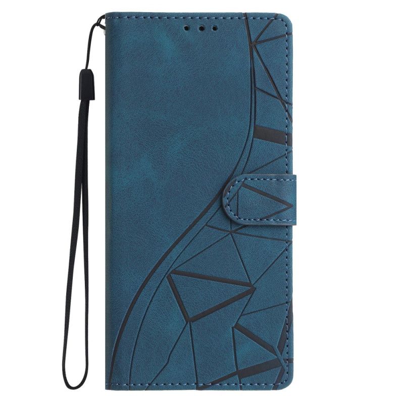 Flip Case Leren Xiaomi 15t Pro Driehoekig Patroon