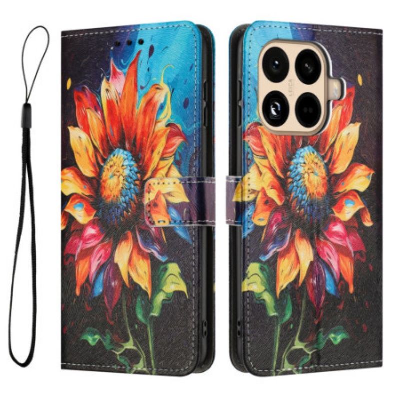 Flip Case Leren Xiaomi 15t Pro Zonnebloem