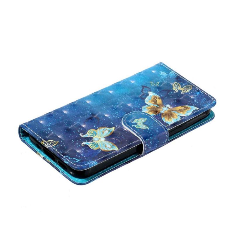 Folio-hoesje Xiaomi 15t Pro Blauwe En Gouden Vlinders