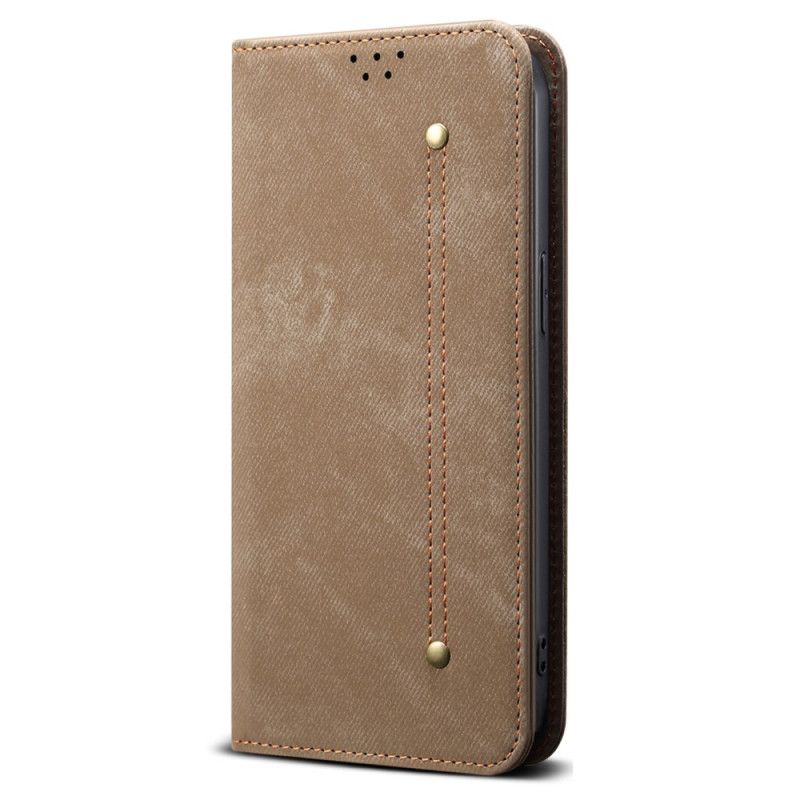 Folio-hoesje Xiaomi 15t Pro Denimstof Bescherming Hoesje