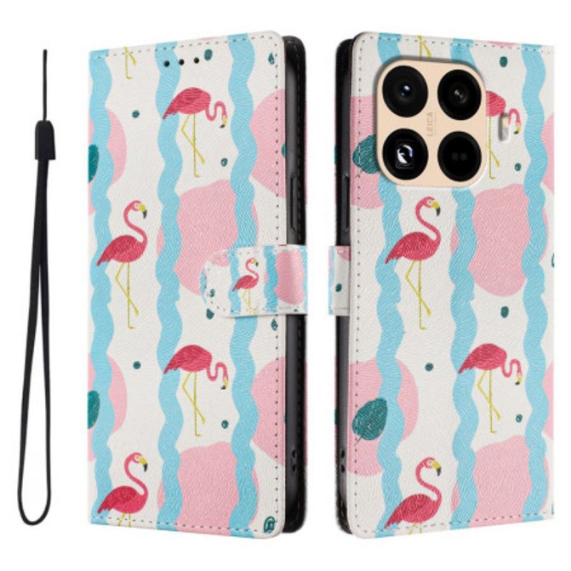 Folio-hoesje Xiaomi 15t Pro Flamingo's