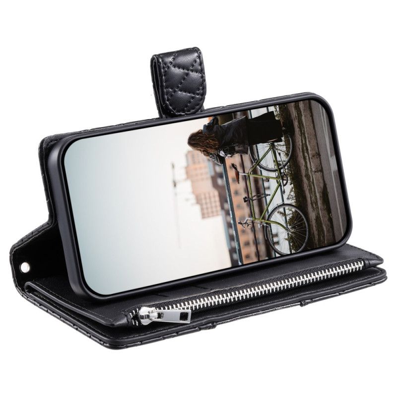 Folio-hoesje Xiaomi 15t Pro Telefoonhoesje Gewatteerd Met Ritsvak