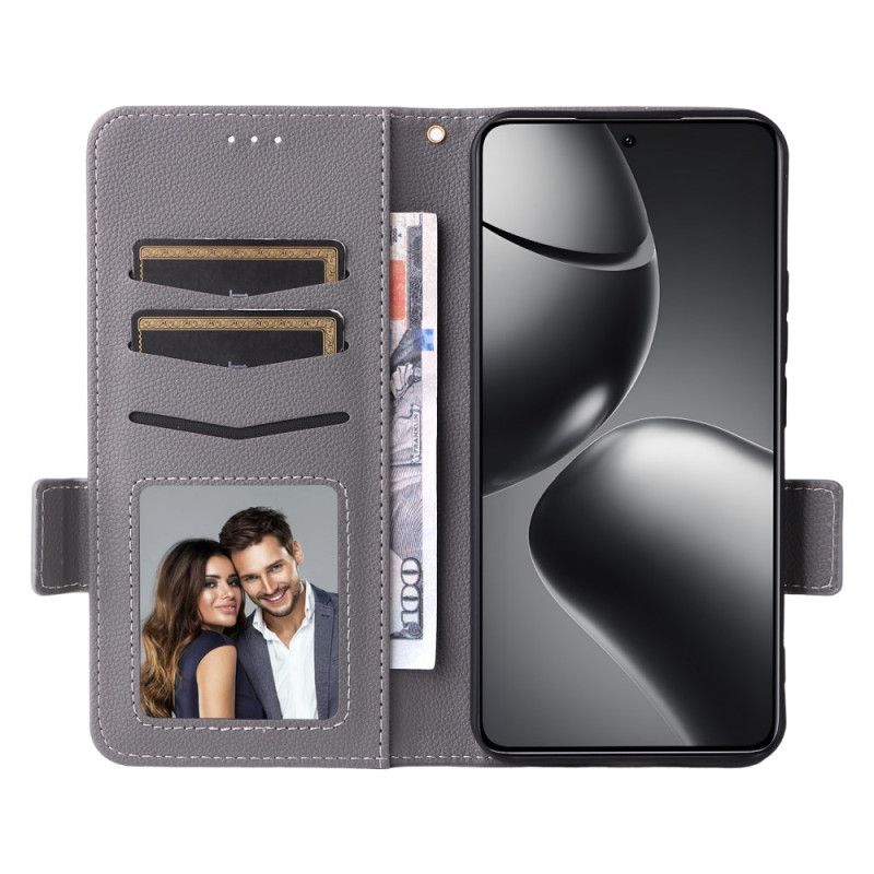 Folio-hoesje Xiaomi 15t Pro Telefoonhoesje Kunstleer Met Koord