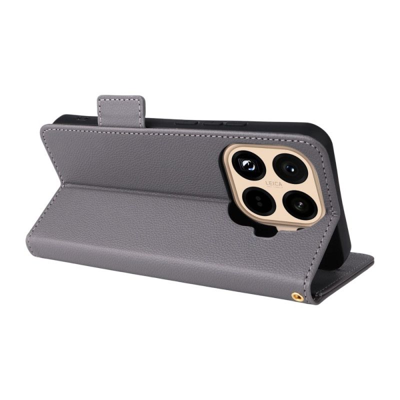 Folio-hoesje Xiaomi 15t Pro Telefoonhoesje Kunstleer Met Koord