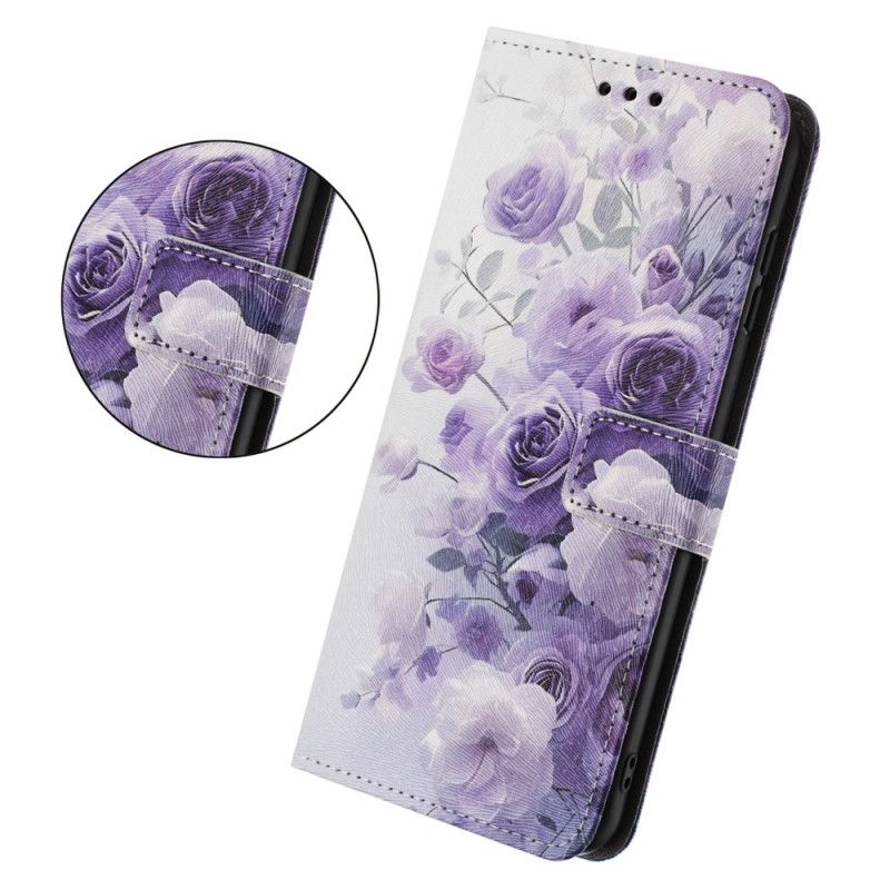 Folio-hoesje Xiaomi 15t Pro Telefoonhoesje Paarse Rozen
