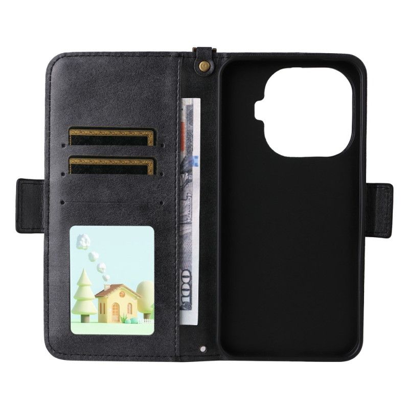 Folio-hoesje Xiaomi 15t Pro Telefoonhoesje Portemonnee Met Schouderband