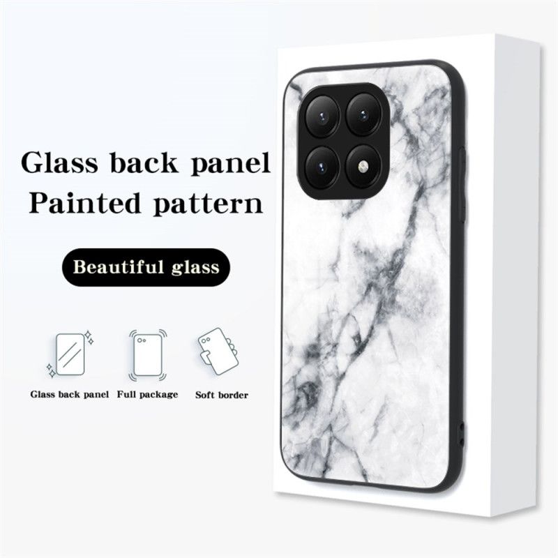 Hoesje Xiaomi 15t Pro Gehard Glas Met Marmerlook Bescherming Hoesje
