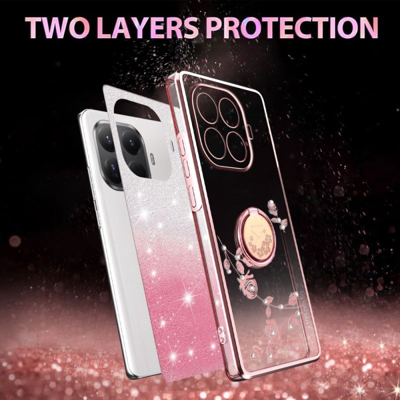 Hoesje Xiaomi 15t Pro Ringhouder Met Strass-steentjes Kadem