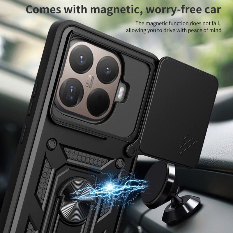 Hoesje Xiaomi 15t Pro Schuifbare Cameracover En Standaard