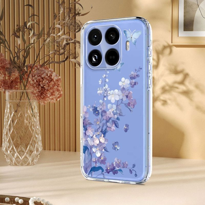 Hoesje Xiaomi 15t Pro Transparant Met Bloemenmotief