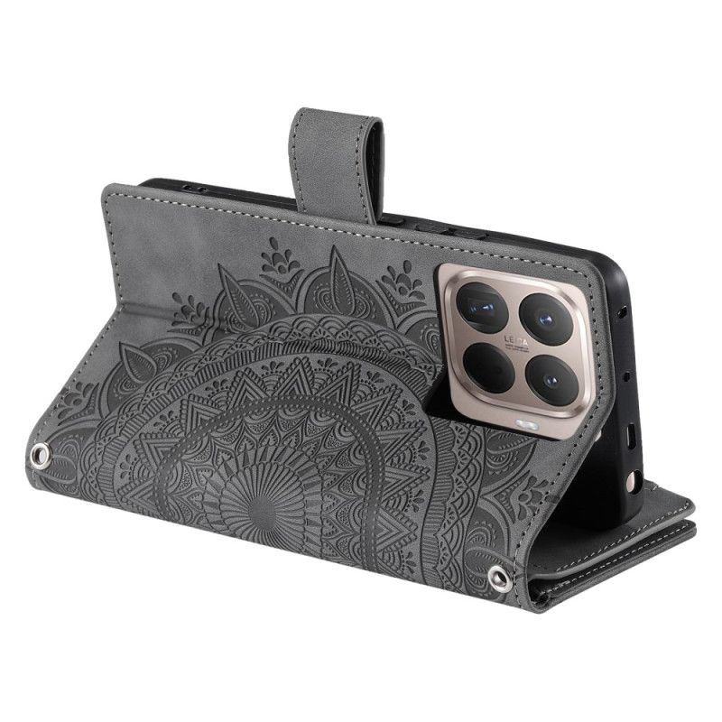 Leren Hoesje Voor Xiaomi 15t Pro Portemonnee Met Mandala-suèdelook