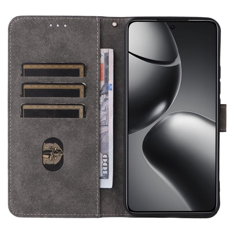 Leren Hoesje Voor Xiaomi 15t Pro Rfid-portemonnee Met Suède-look