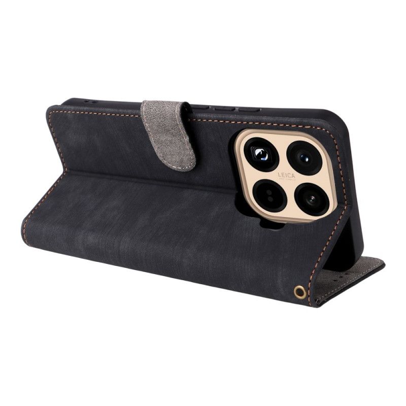 Leren Hoesje Voor Xiaomi 15t Pro Rfid-portemonnee Met Suède-look