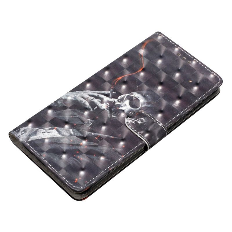 Leren Hoesje Voor Xiaomi 15t Pro Rokend Skelet