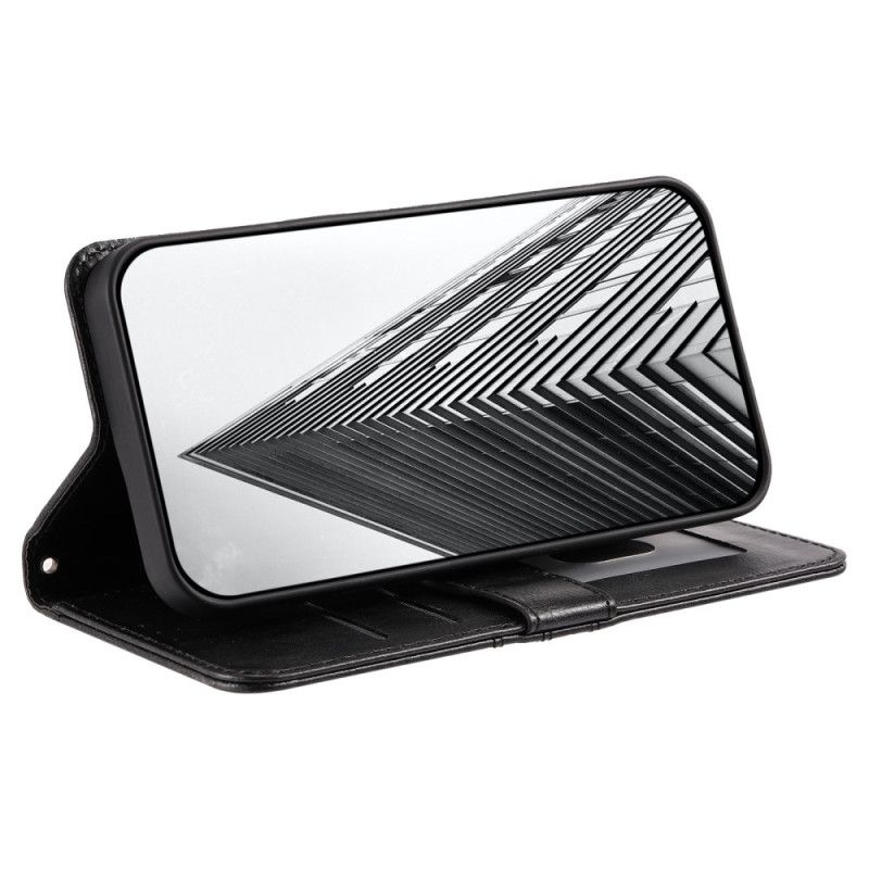 Leren Hoesje Xiaomi 15t Pro 6 Kaartsleuven En Koord Bescherming Hoesje