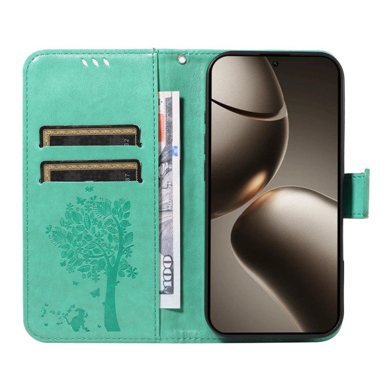 Leren Hoesje Xiaomi 15t Pro Boom En Kat Bescherming Hoesje