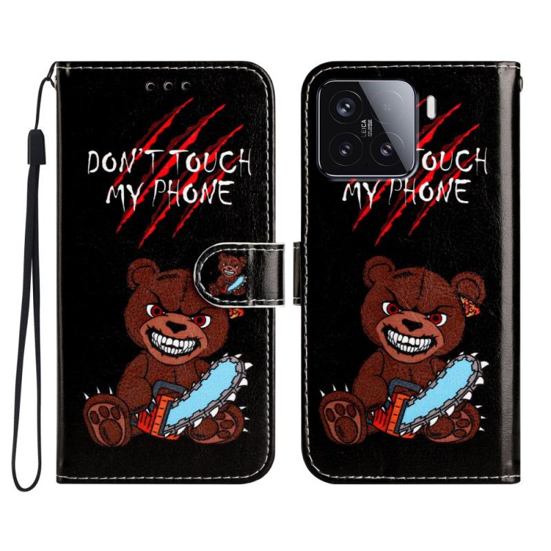 Leren Hoesje Xiaomi 15t Pro Boze Beer Bescherming Hoesje