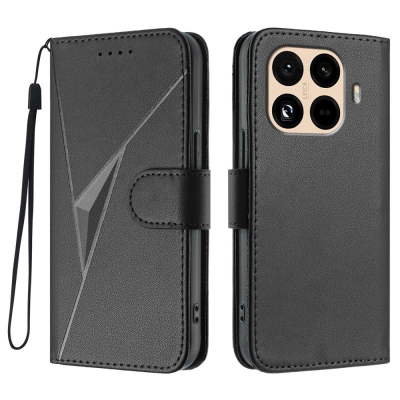 Leren Hoesje Xiaomi 15t Pro Driehoekspatroon