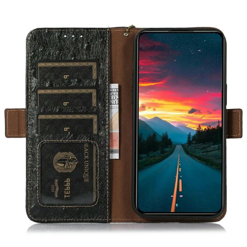 Leren Hoesje Xiaomi 15t Pro Gestructureerd Leer Bescherming Hoesje