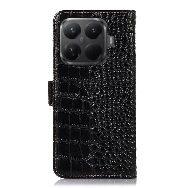 Leren Hoesje Xiaomi 15t Pro Leer Met Krokodillenprint