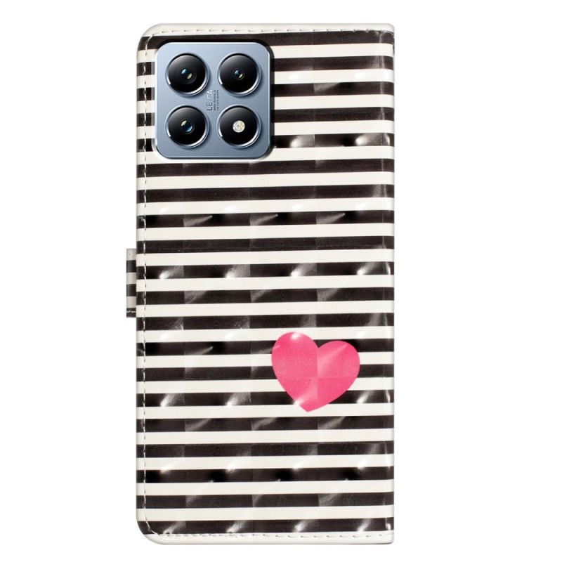 Leren Hoesje Xiaomi 15t Pro Strepen En Hart