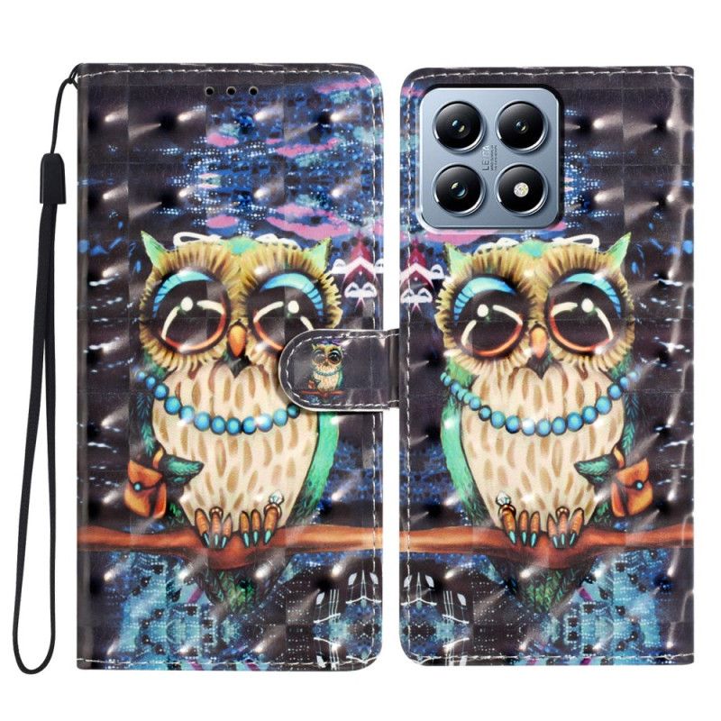 Leren Hoesje Xiaomi 15t Pro Uil Bescherming Hoesje