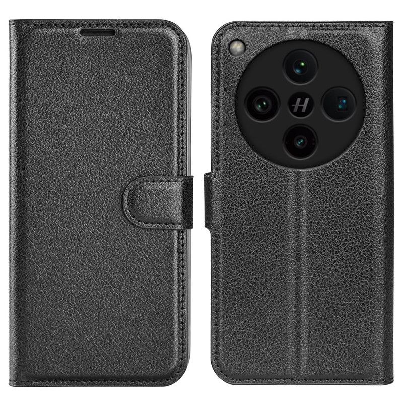 Folio-hoesje Oppo Find X8 Pro Telefoonhoesje Klassiek Lychee Kunstleer