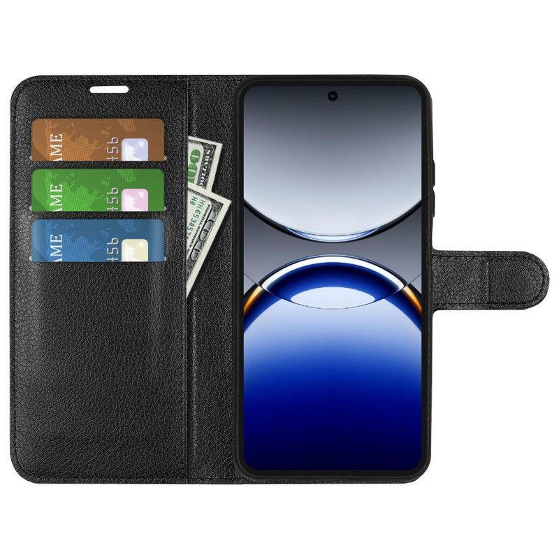 Folio-hoesje Oppo Find X8 Pro Telefoonhoesje Klassiek Lychee Kunstleer