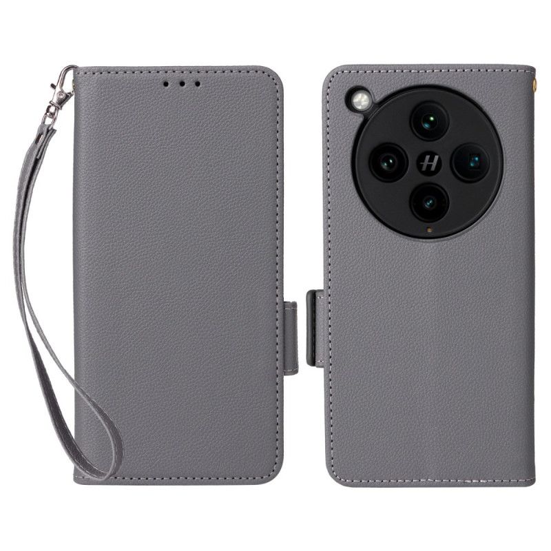 Folio-hoesje Oppo Find X8 Pro Telefoonhoesje Lychee Bandtextuur