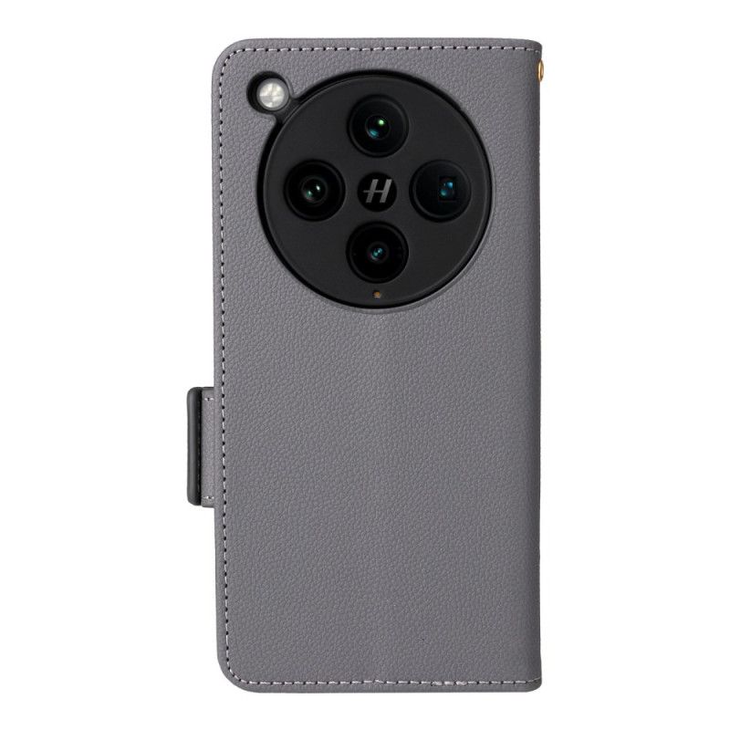 Folio-hoesje Oppo Find X8 Pro Telefoonhoesje Lychee Bandtextuur