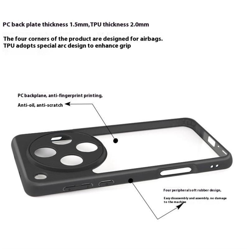 Hoesje Oppo Find X8 Pro Transparant Met Siliconen Randen Bescherming Hoesje