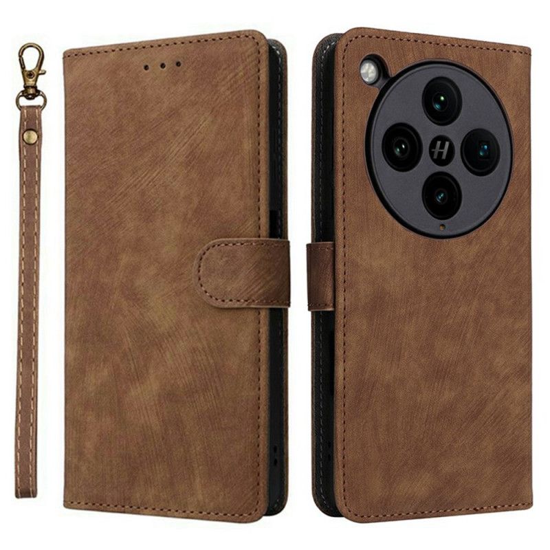 Leren Hoesje Voor Oppo Find X8 Pro Suède-effect Rfid-bescherming