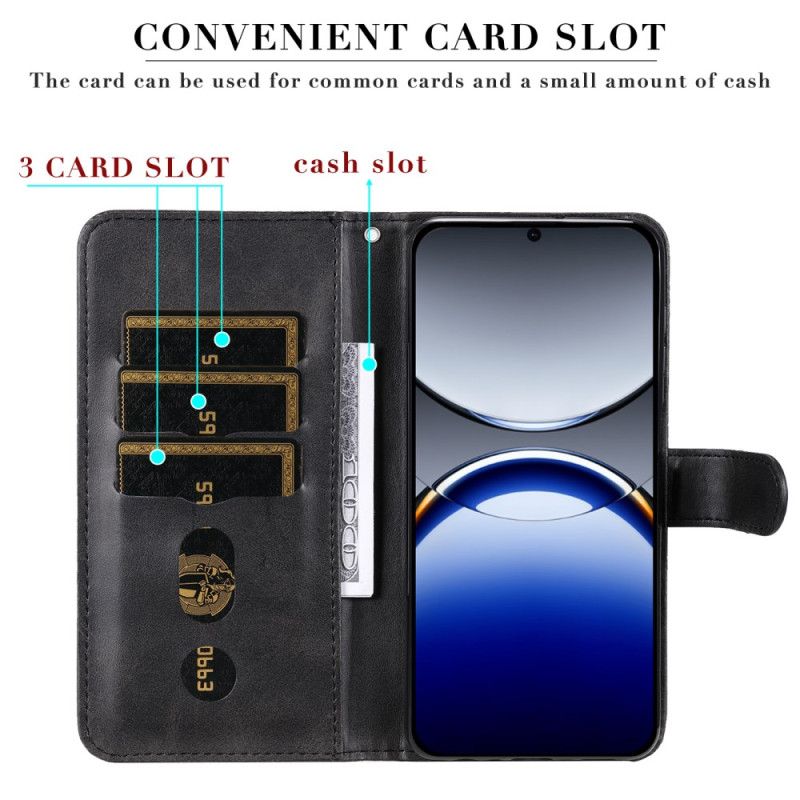 Leren Hoesje Voor Oppo Find X8 Pro Voorvak