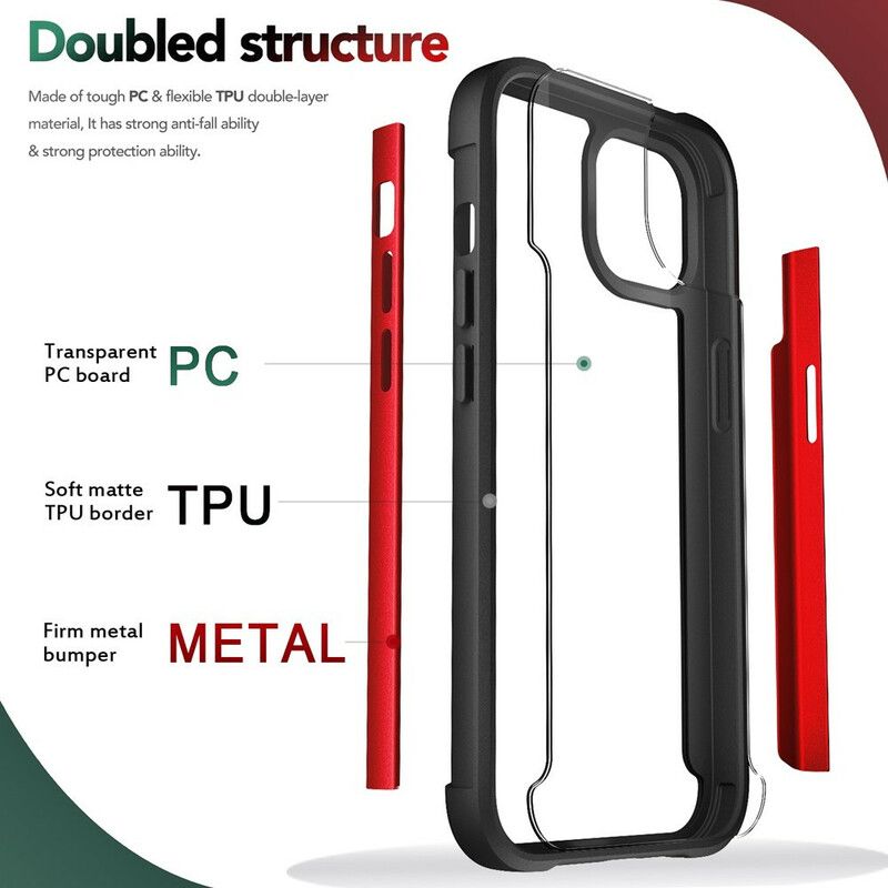 Cover Hoesje iPhone 13 Telefoonhoesje Doorzichtige Hybride Bumperranden