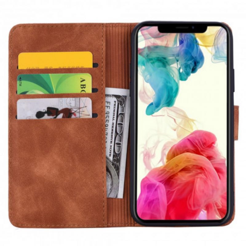 Flip Case Leren iPhone 13 Barokke Mandala