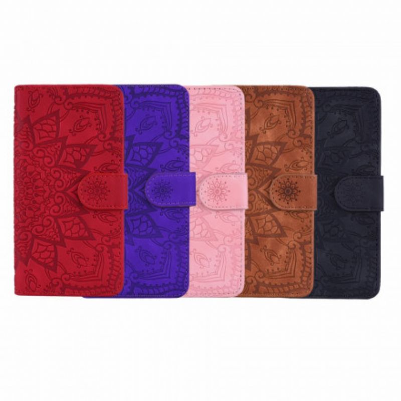 Flip Case Leren iPhone 13 Barokke Mandala