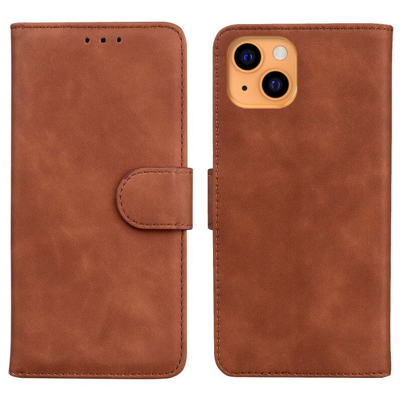 Folio-hoesje iPhone 13 Stijl Lederen Couture