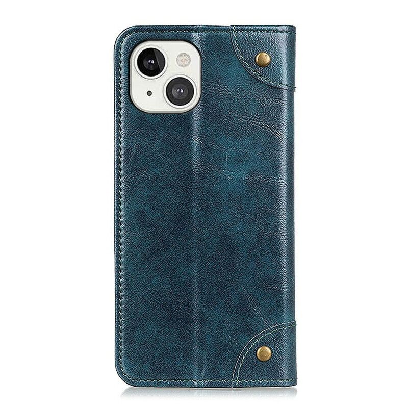 Folio-hoesje iPhone 13 Vintage Klinknagels Bescherming Hoesje
