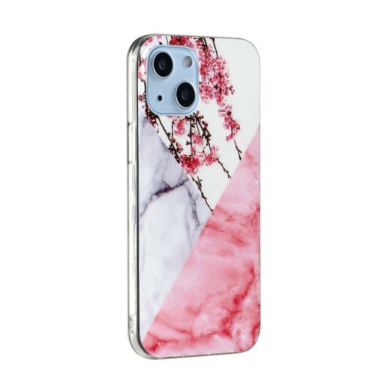 Hoesje iPhone 13 Gemarmerde Pruimenbloesems