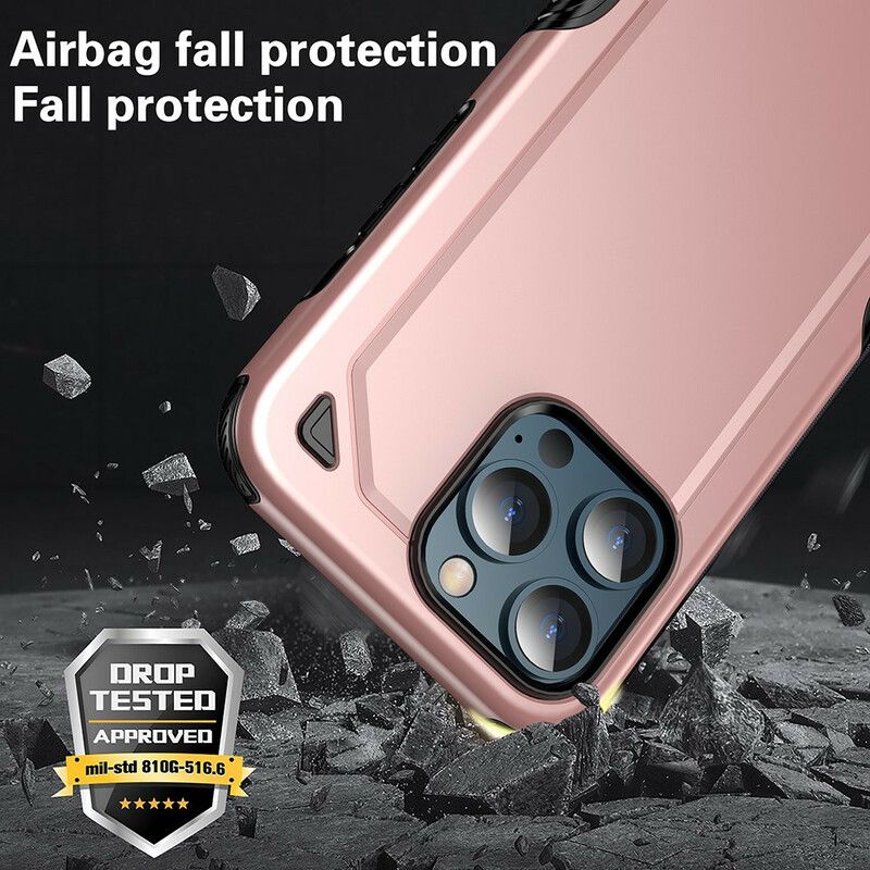 Hoesje iPhone 13 Pantser Met Metaaleffect Bescherming Hoesje