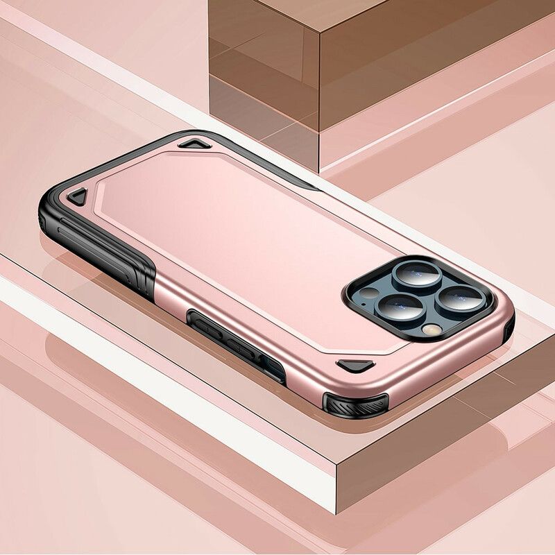 Hoesje iPhone 13 Pantser Met Metaaleffect Bescherming Hoesje