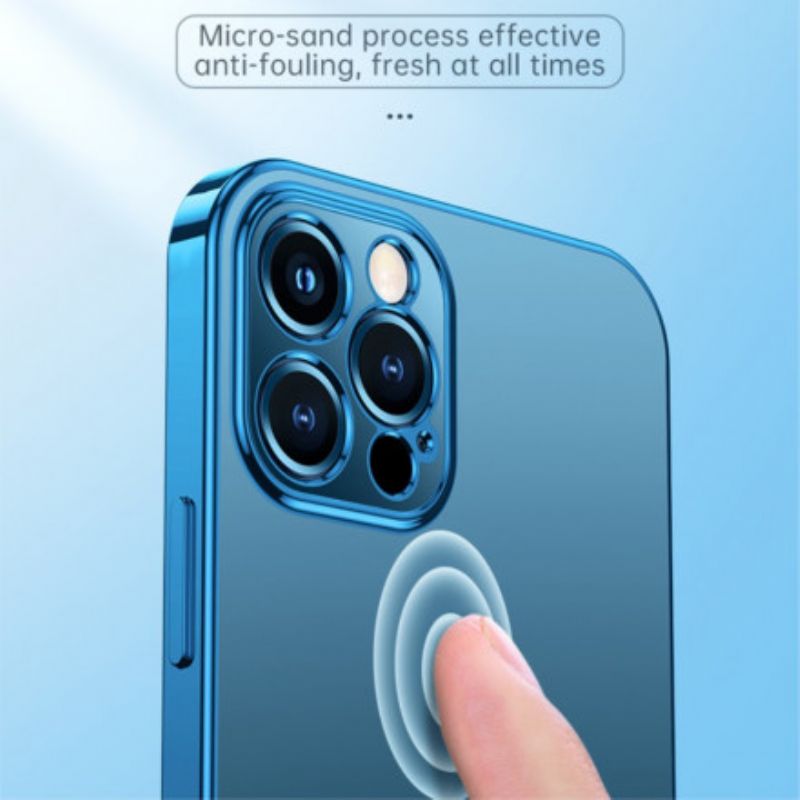 Hoesje iPhone 13 Transparante Randen Stijl Metaal Sulada