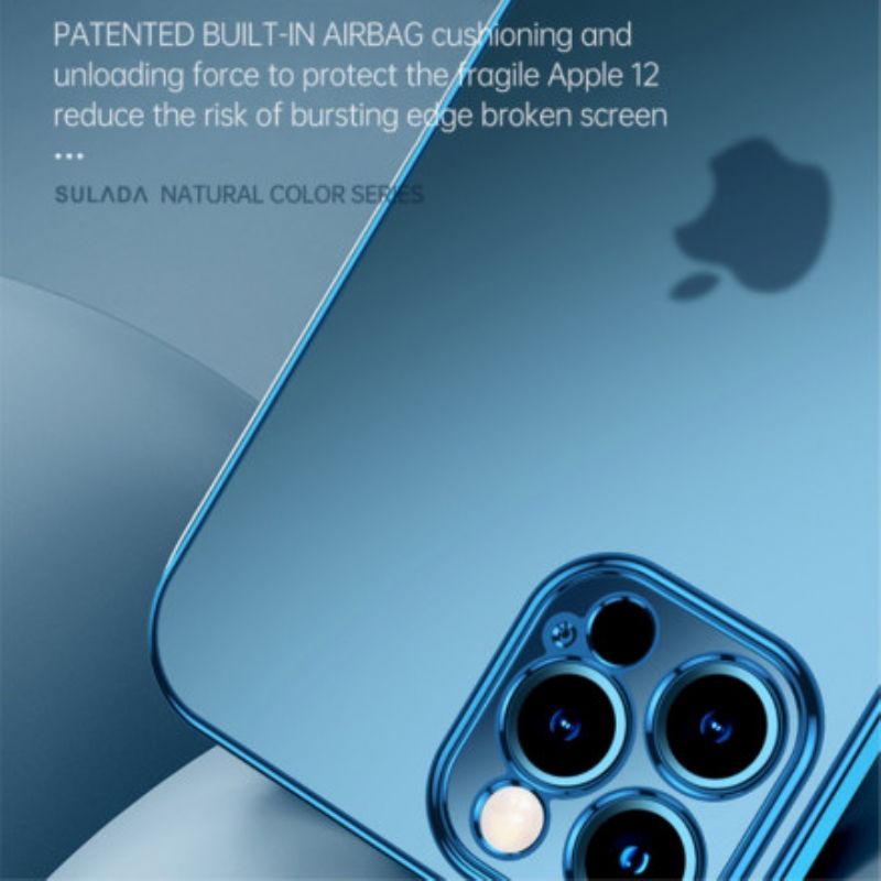 Hoesje iPhone 13 Transparante Randen Stijl Metaal Sulada