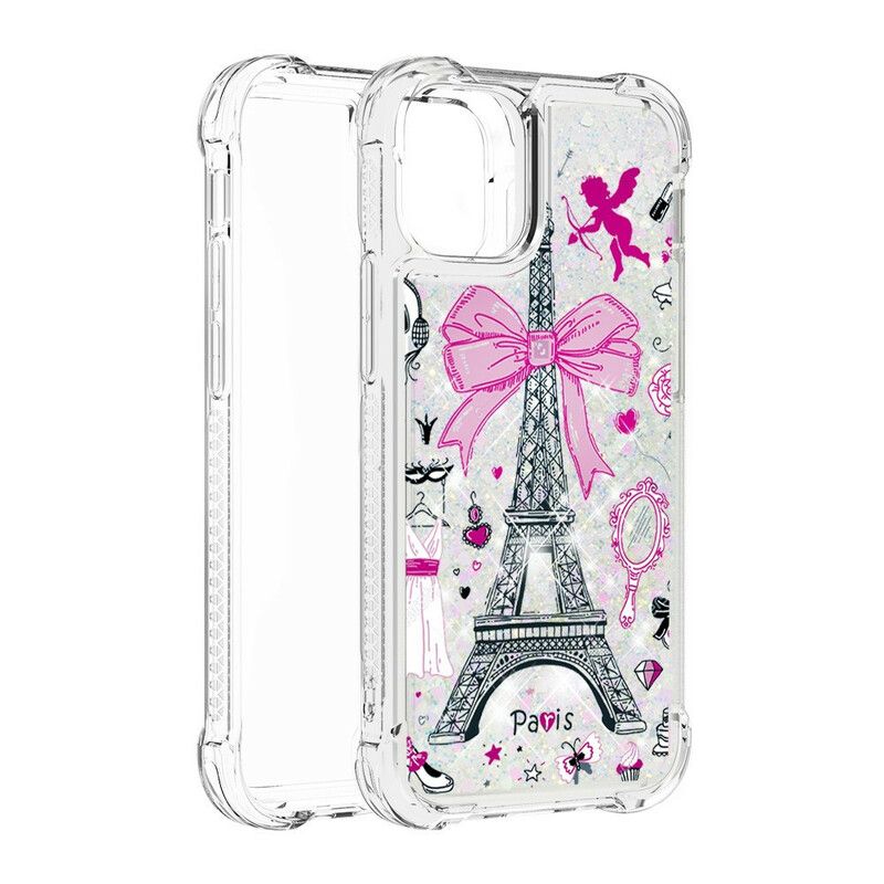 Hoesje Voor iPhone 13 De Eiffeltoren Pailletten