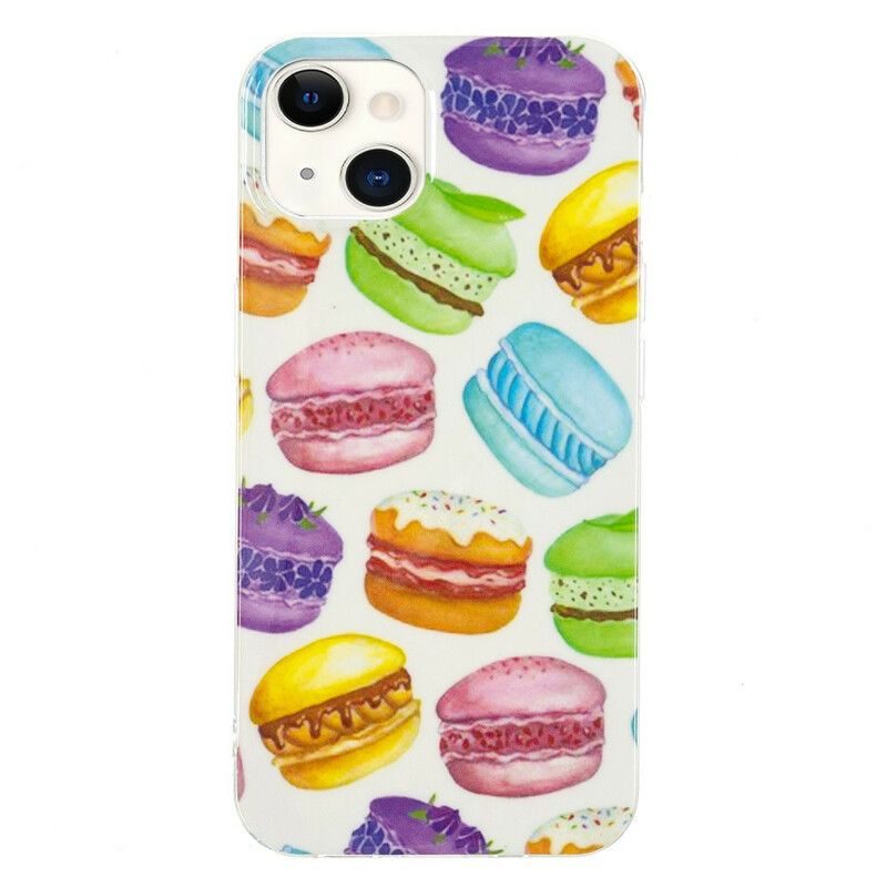 Hoesje Voor iPhone 13 Fluorescerende Macarons