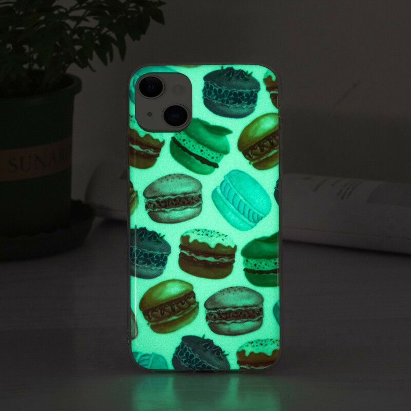 Hoesje Voor iPhone 13 Fluorescerende Macarons