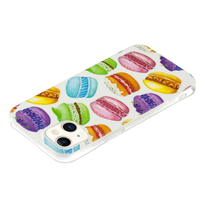 Hoesje Voor iPhone 13 Fluorescerende Macarons